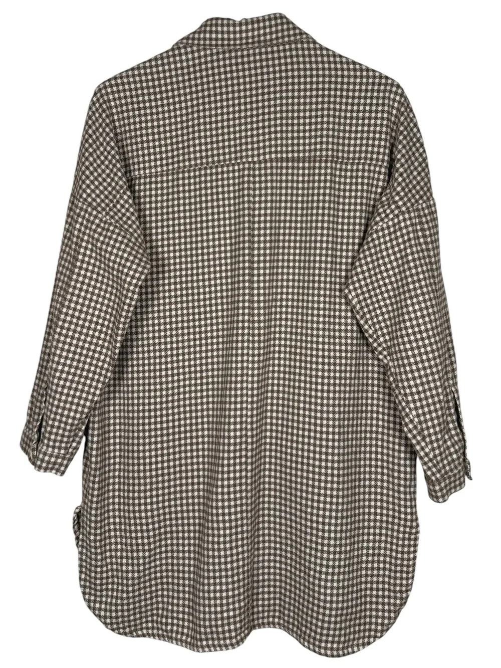 Rita Row Size M 100% Cotton Jannie Checkered Garment Long Button Flannel Shirt